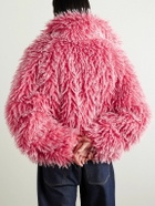 ERL - Hooded Plush Fabric Jacket - Pink