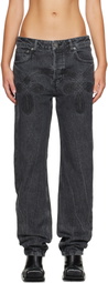 Stefan Cooke Black Braided Jeans