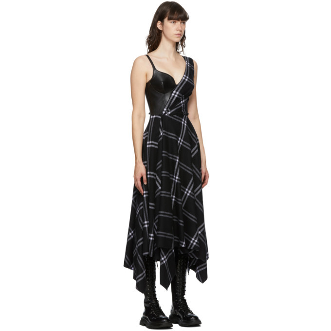 Alexander McQueen Black and Purple Leather Corset Dress Alexander McQueen Alexander McQueen Black and Purple Leather Corset Dress Alexander McQueen