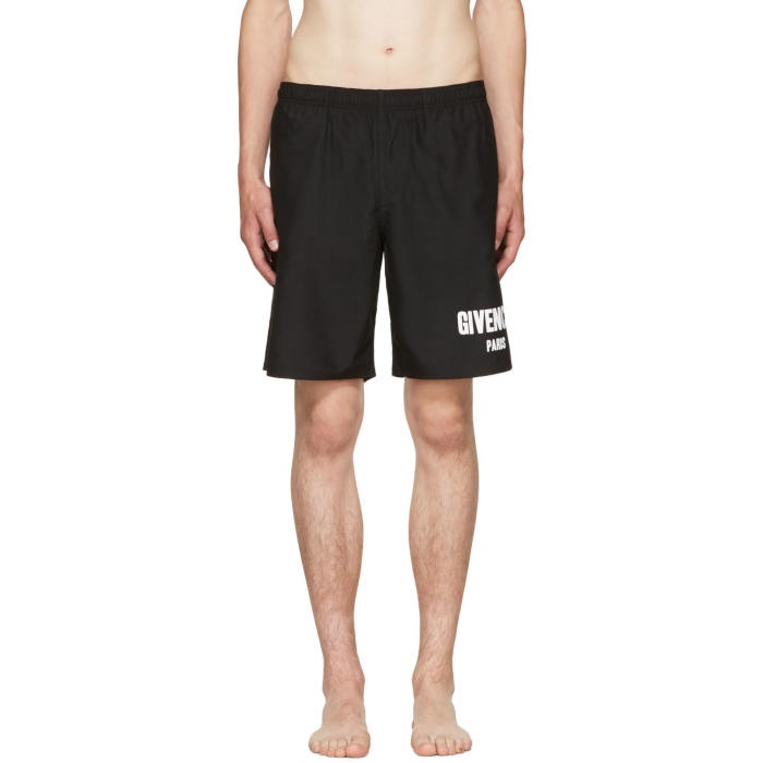 Photo: Givenchy Black Logo Swim Shorts