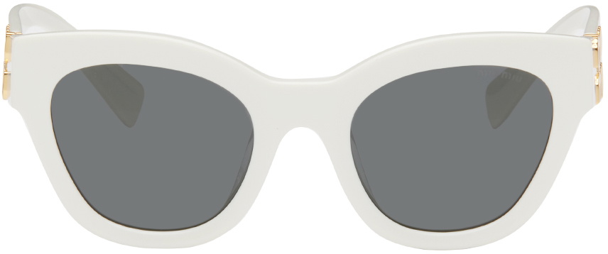 Miu Miu Eyewear White Glimpse Sunglasses Miu Miu