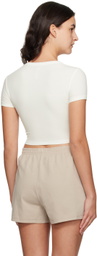 SKIMS White Soft Lounge Cropped T-Shirt