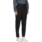 Maison Kitsune Black Wool City Trousers