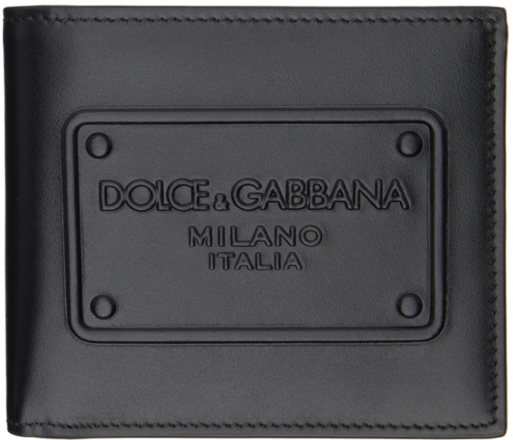Photo: Dolce&Gabbana Black Calfskin Raised Logo Wallet