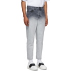 Marcelo Burlon County of Milan White and Black Denim Gradient Jeans