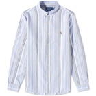 Polo Ralph Lauren Men's Broad Multi Stripe Button Down Shirt in Blue Multi