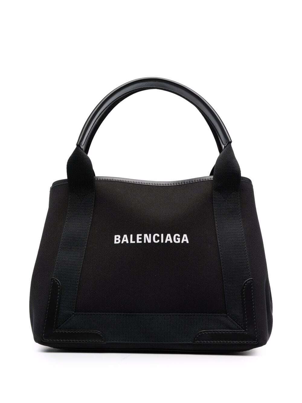 BALENCIAGA - Navy Cabas Small Canvas Tote Bag Balenciaga