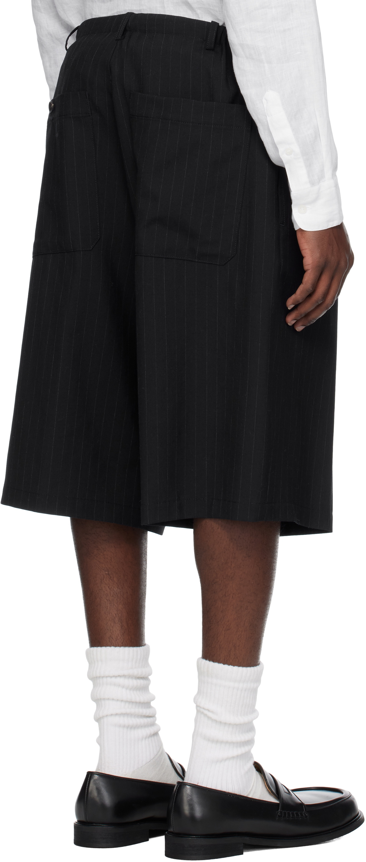 SOSHIOTSUKI Navy Wool Judo Shorts