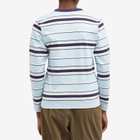 A Bathing Ape Women's One Point Stripe Long Sleeve T-Shirt in Sax