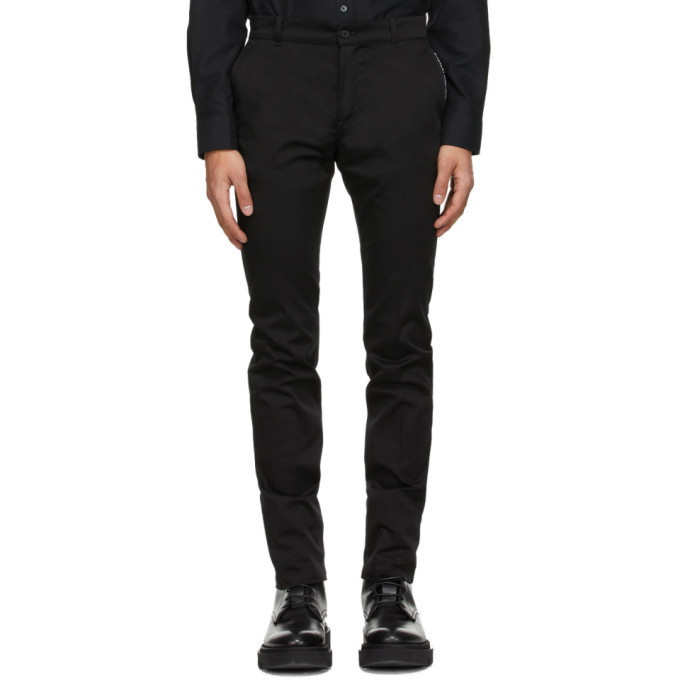 Photo: Givenchy Black Slim Bonded Logo Trousers
