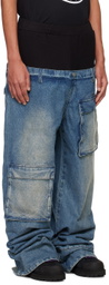 SPENCER BADU Blue Double Layered Jeans