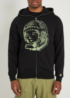Billionaire Boys Club Printed Hooded Cotton Sweatshirt Black