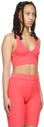Helmut Lang Pink Ribbed Bra