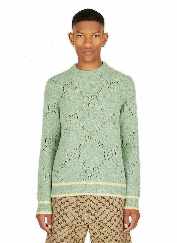 Photo: GG Perforated Sweater in Green