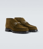 Gucci Horsebit suede ankle boots