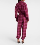 The Attico Checked cotton flannel sweatpants