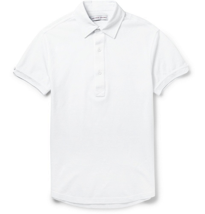 Photo: Orlebar Brown - Sebastian Slim-Fit Cotton-Piqué Polo Shirt - Men - White