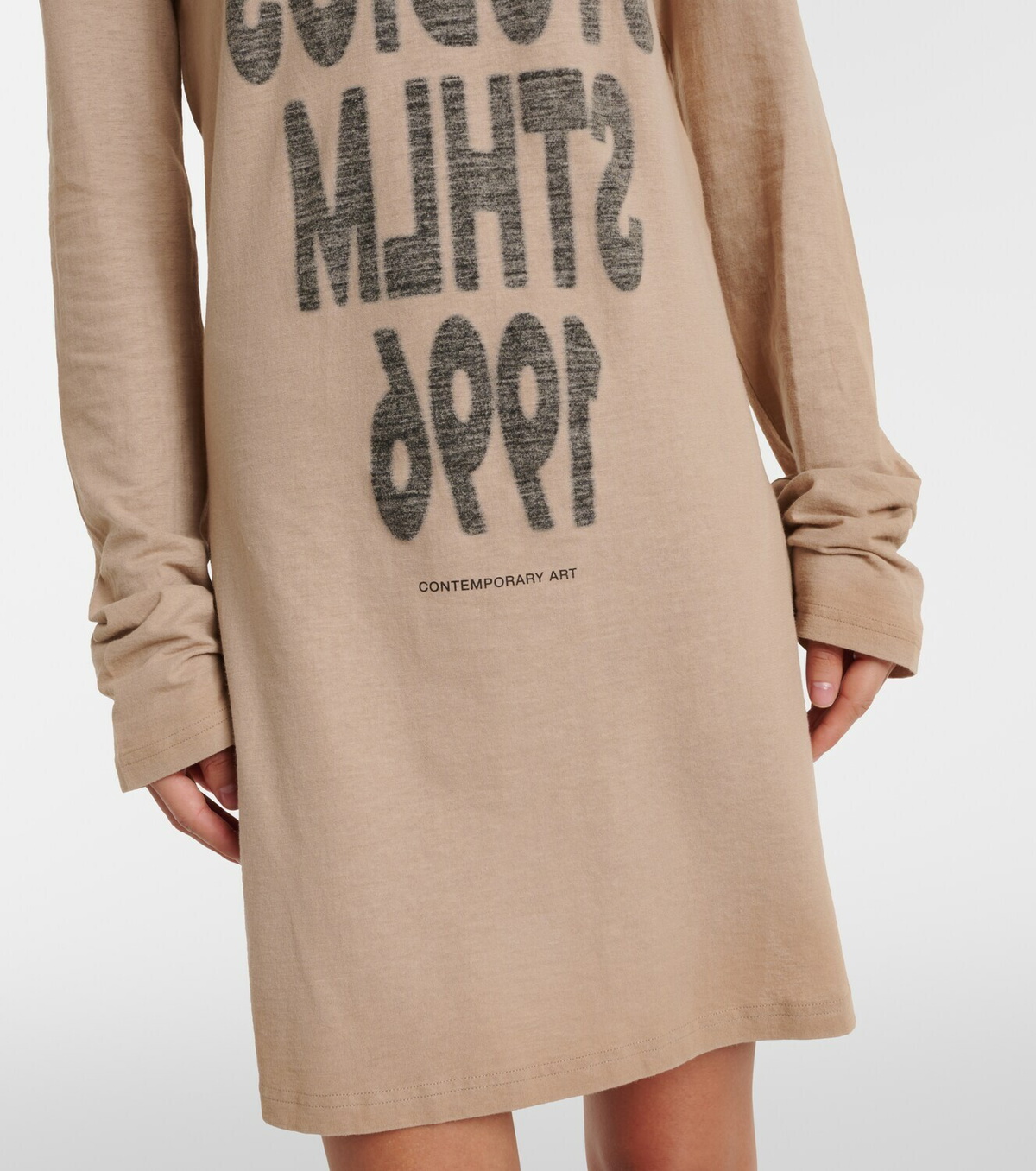 Acne Studios Logo cotton jersey minidress