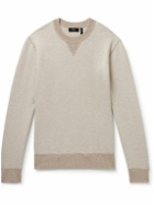 Theory - Alcos Herringbone Wool-Blend Sweatshirt - Neutrals