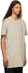 Boris Bidjan Saberi Beige Garment-Dyed One-Piece T-Shirt