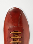 Grenson - Hand-Painted Leather Sneakers - Brown