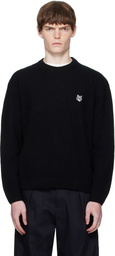Maison Kitsuné Black Fox Head Lambswool Comfort Sweater
