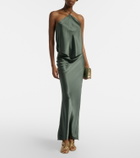 The Sei Halterneck silk charmeuse top