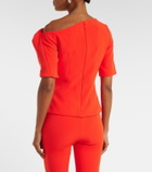 Safiyaa Marley draped crêpe top