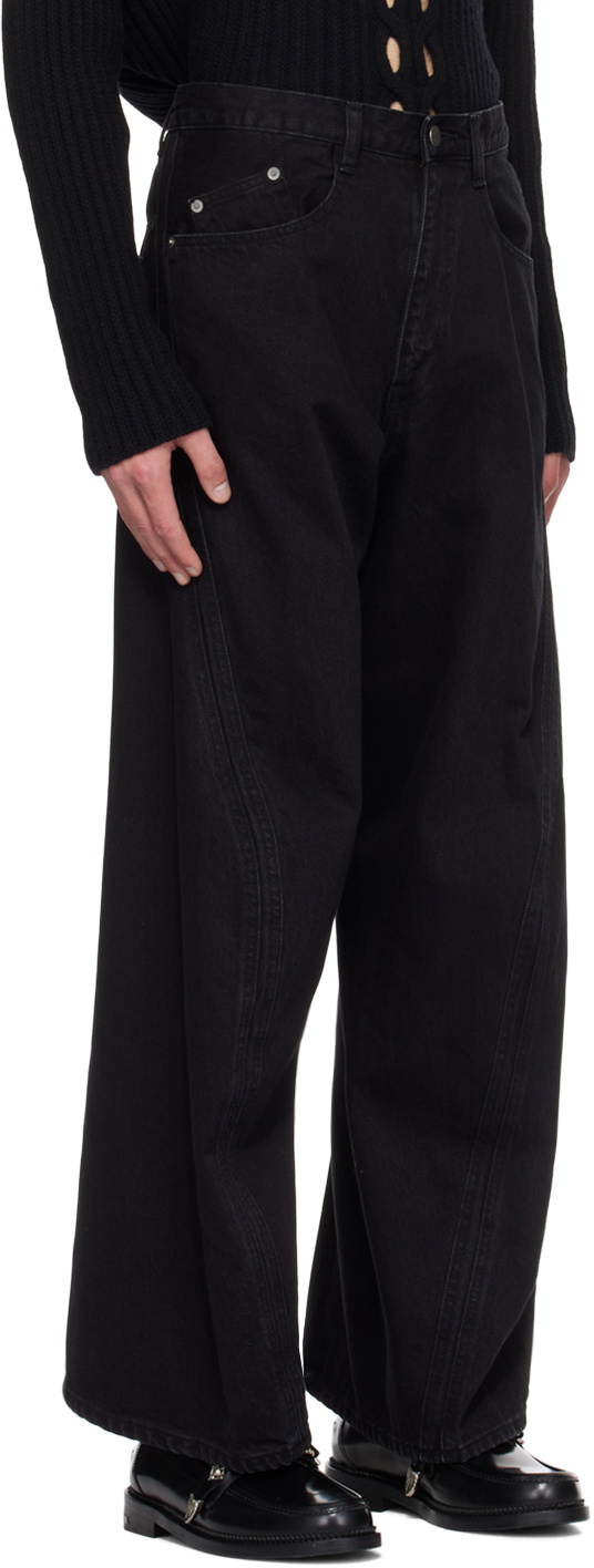 NVRFRGT Black Twisted Jeans
