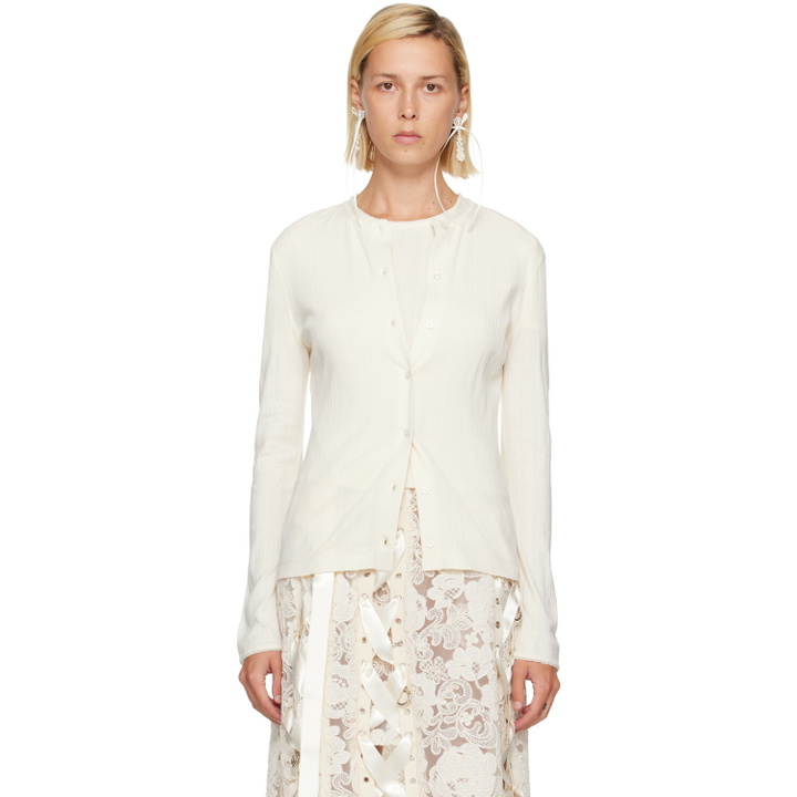 Photo: Simone Rocha Off-White Pointelle Cardigan