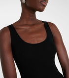 Nina Ricci Peplum cotton-blend midi dress
