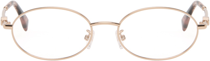 Photo: Fendi Gold Fendigraphy Glasses