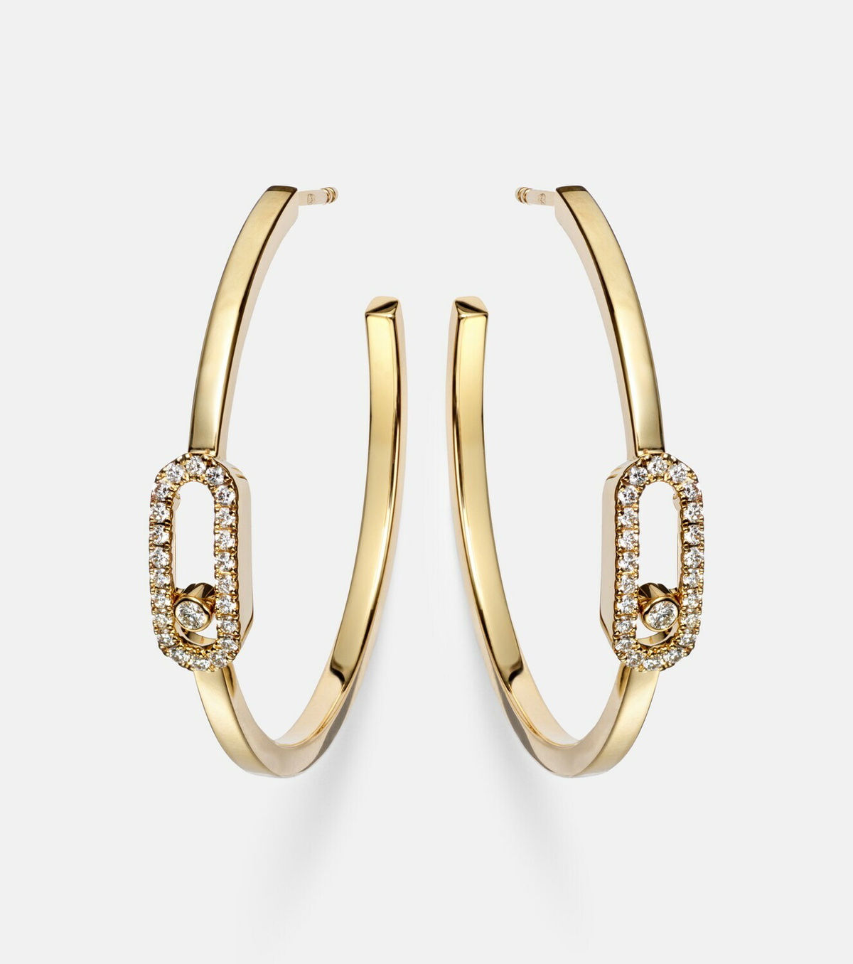 Messika Move Uno 18kt gold hoop earrings with diamonds