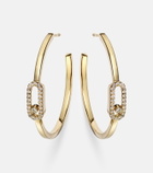 Messika Move Uno 18kt gold hoop earrings with diamonds
