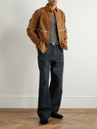 Kartik Research - Rabari Embroidered Suede Jacket - Brown