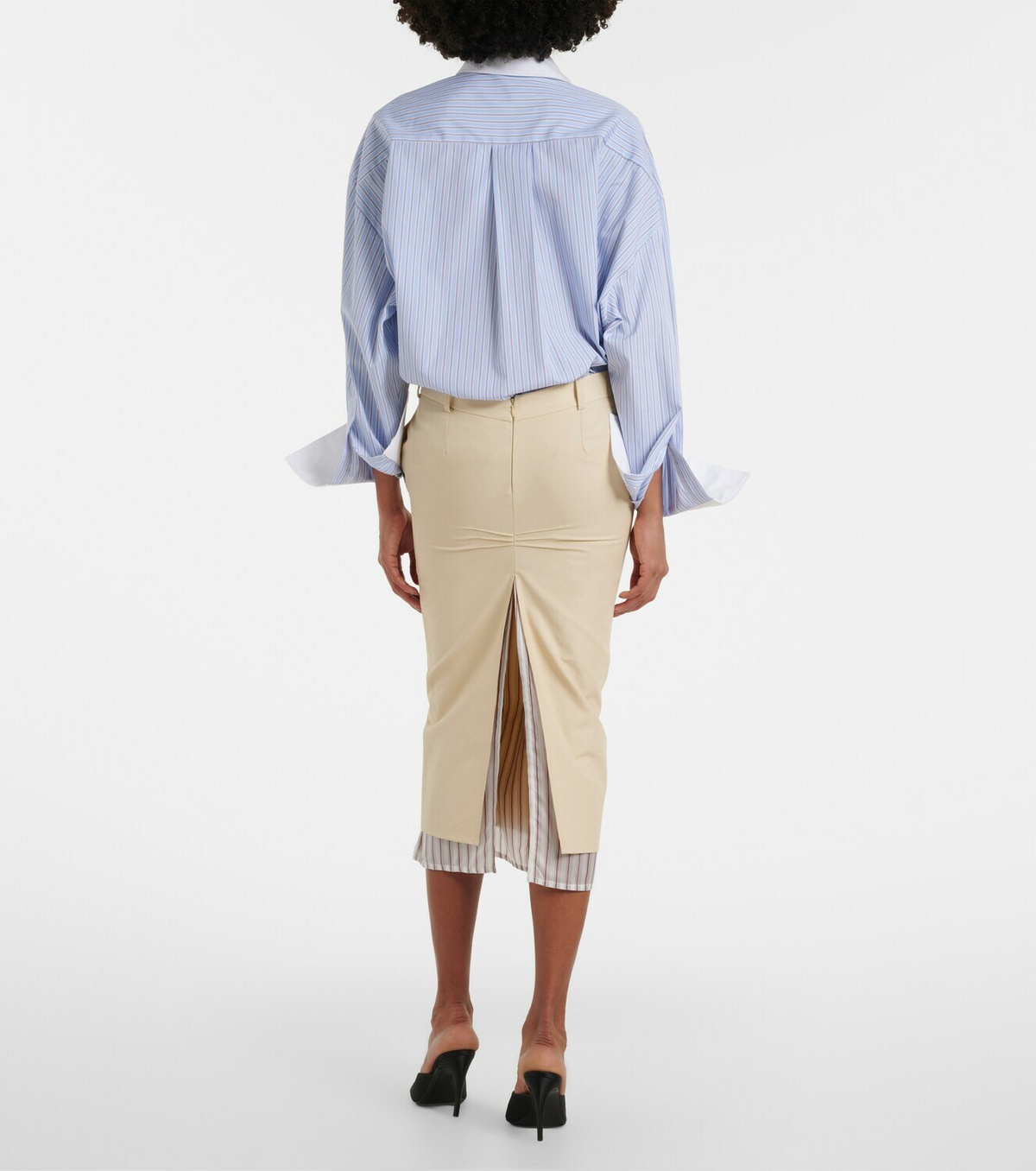 The Attico Cotton-blend pencil skirt