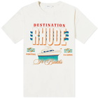 Rhude Men's Destination Logo T-Shirt in Vtg White