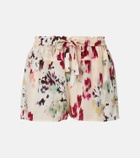 Ulla Johnson Aurielle floral silk shorts