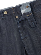 Slowear - Tapered Cotton-Blend Gabardine Trousers - Blue