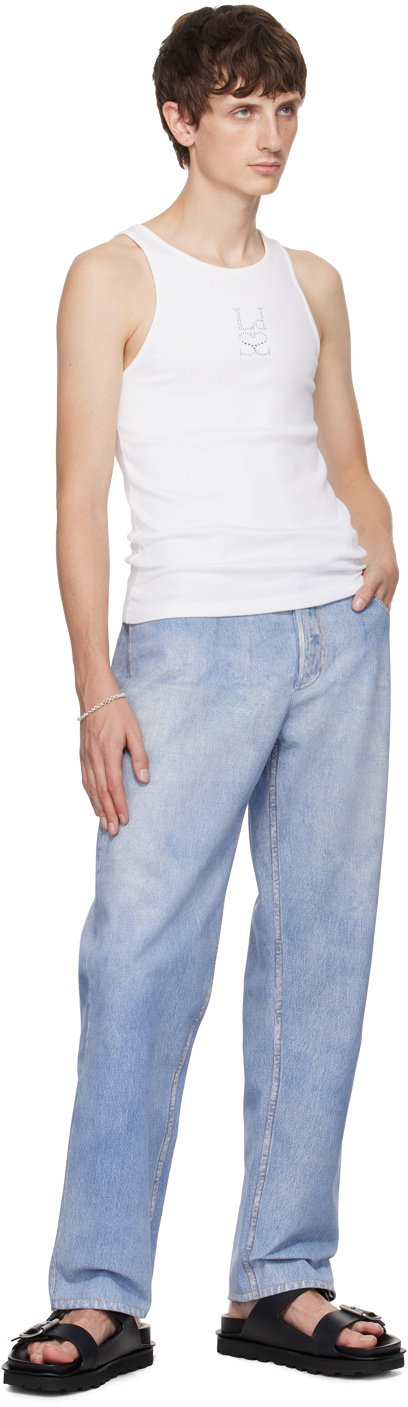 Ludovic de Saint Sernin White Crystal Tank Top