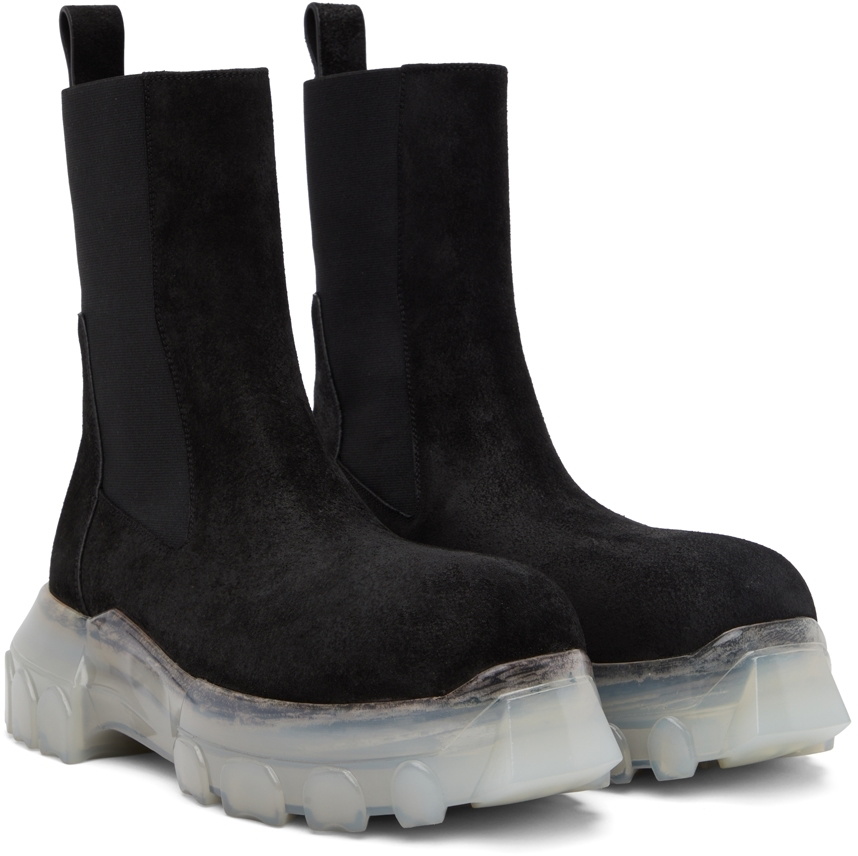 Rick Owens Black Beatle Bozo Tractor Boots