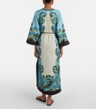 Alémais Natalia printed linen midi dress