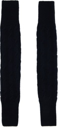 Dries Van Noten Black Wool Arm Warmers
