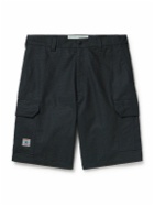 Randy's Garments - Straight-Leg Logo-Appliquéd Cotton-Ripstop Cargo Shorts - Black