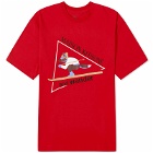 And Wander Men's x Maison Kitsuné Skiing Fox T-Shirt in Red