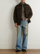RRL - Wool, Cotton and Linen-Blend Rollneck Sweater - Brown