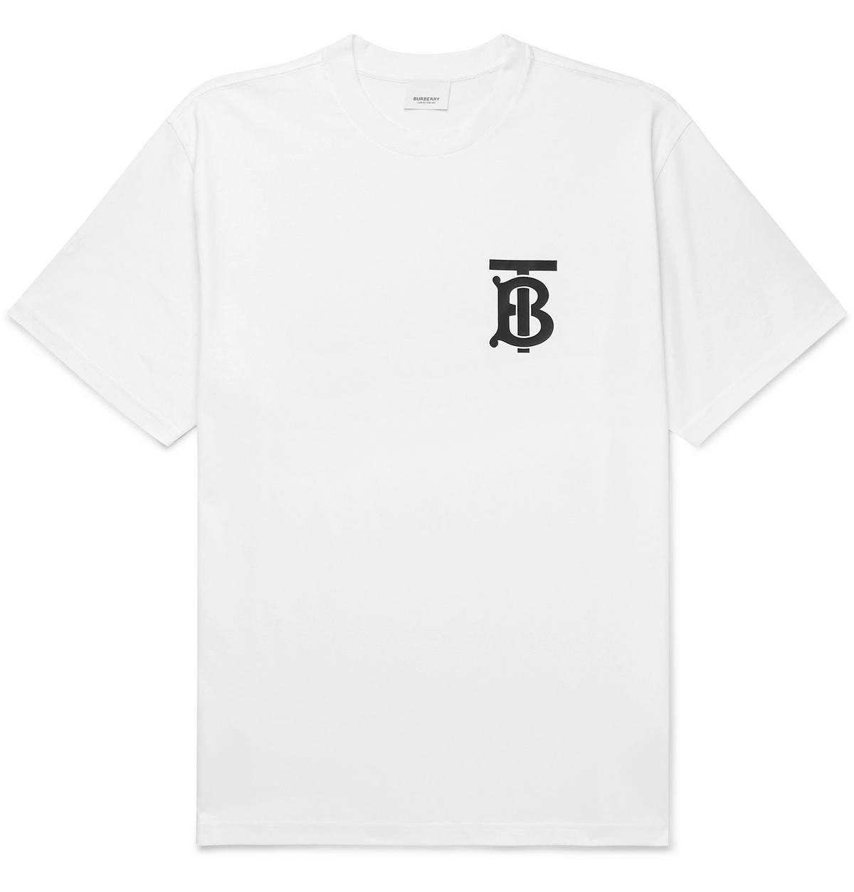 BURBERRY ロゴ Tシャツ ホワイト Burberry - Oversized Logo-Print Cotton-Jersey T-Shirt - White Burberry