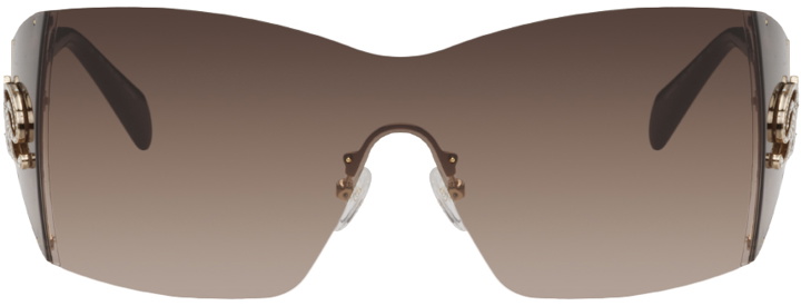 Photo: Blumarine Rose Gold Oversized Sunglasses