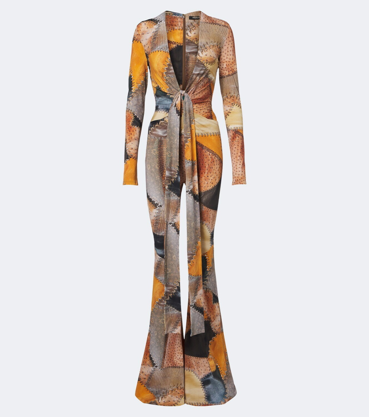 Roberto Cavalli Trompe l’œil flared jumpsuit