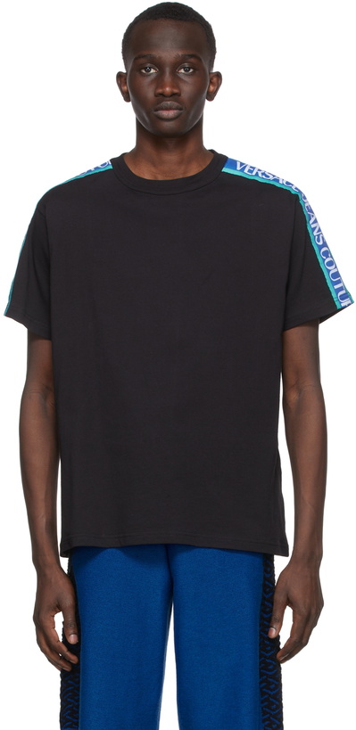 Photo: Versace Jeans Couture Black Tape Logo T-Shirt